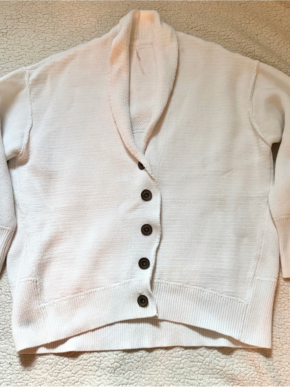 Free People Chamomile Cardi, white, 100% cotton, size XS